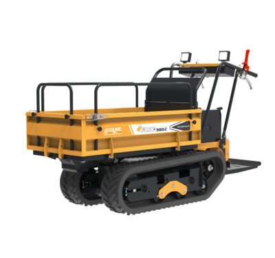 Motocarriola elettrica cingolata Tucano 550e Plus con ribaltamento manuale assistito