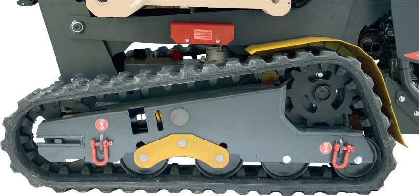 mini dumper cingolato con scarico alto