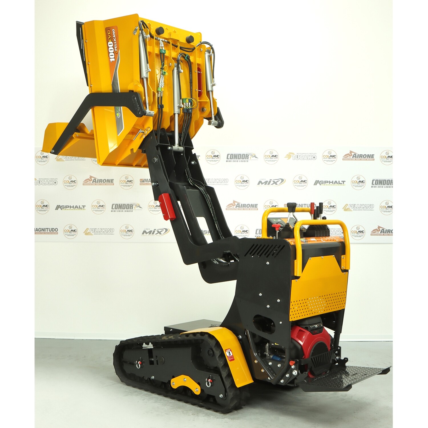 Mini-dumper-Pellicano 1000 scarico alto quadrilatero