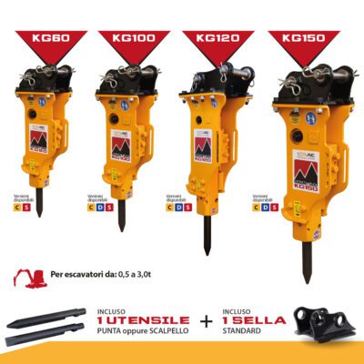 Martelli demolitori per mini escavatori Magnitudo