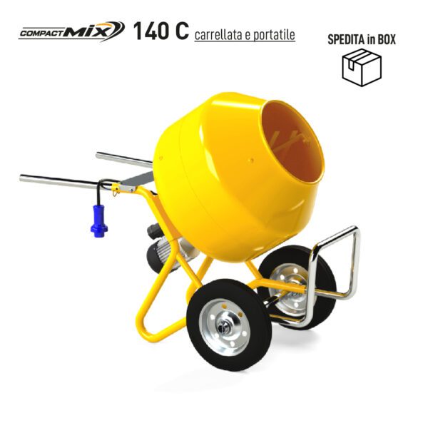 Bétonnière portable sur roues